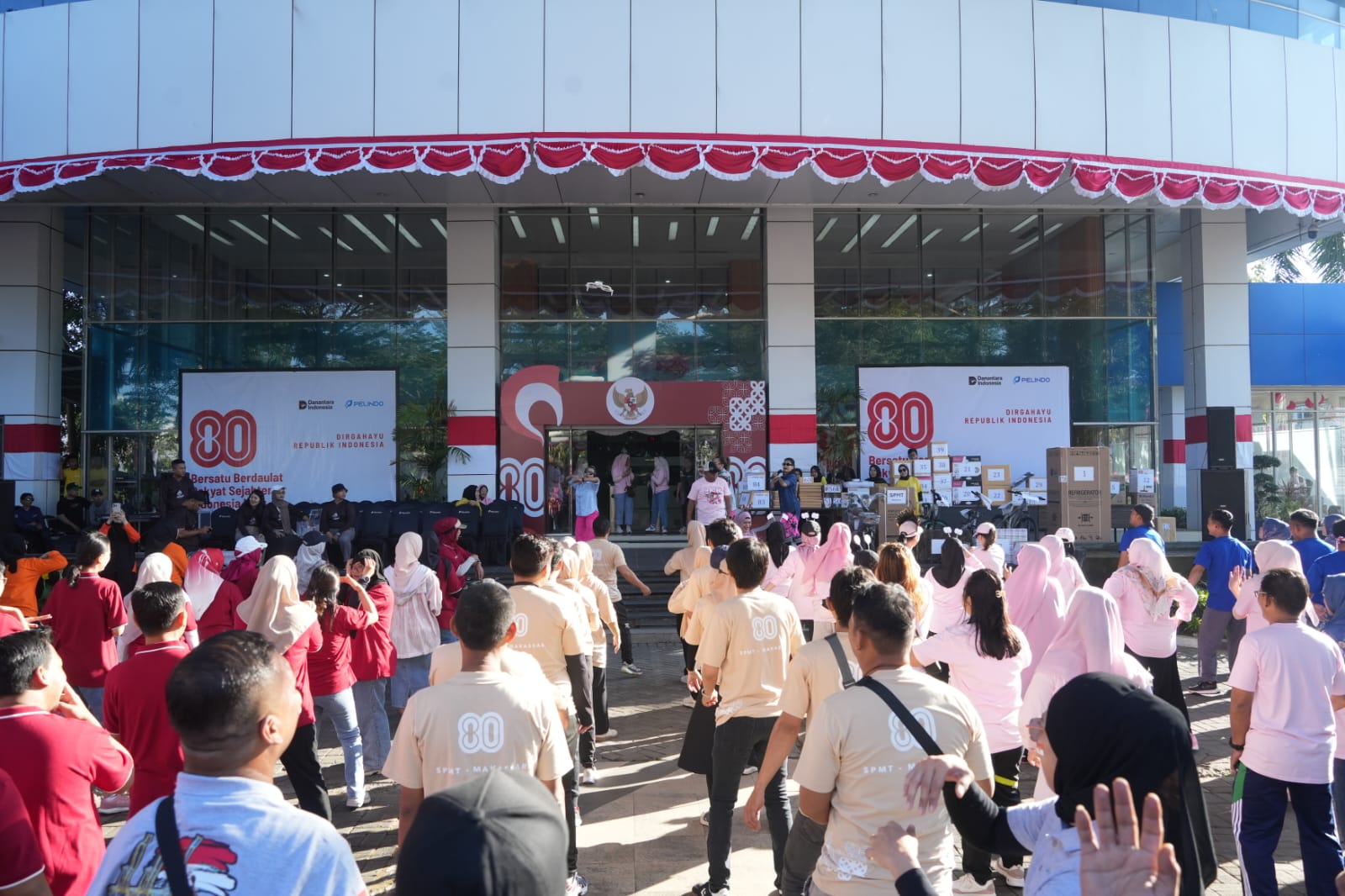 Fun Games, Senam, hingga Bazaar UMKM Meriahkan HUT Kemerdekaan RI ke-80 oleh Pelindo